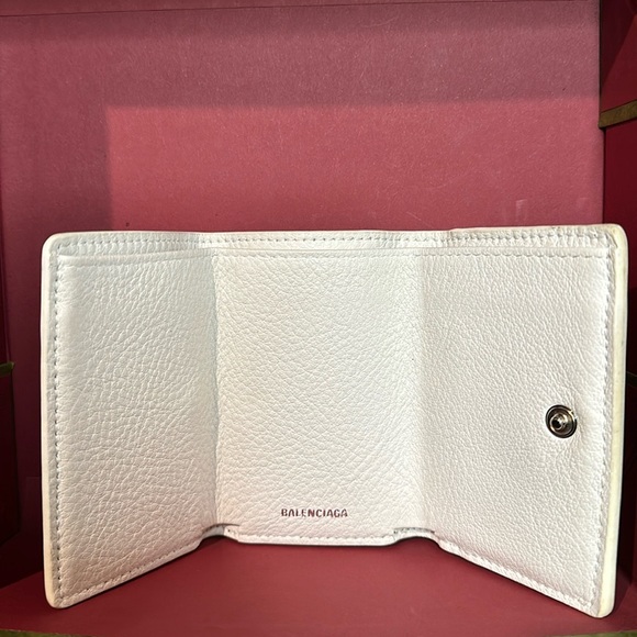 AUTHENTIC Balenciaga Papier Mini Wallet White - Picture 5 of 9